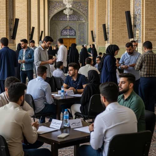 Colorful Matchmaking Gathering at Nasir al-Mulk Mosque