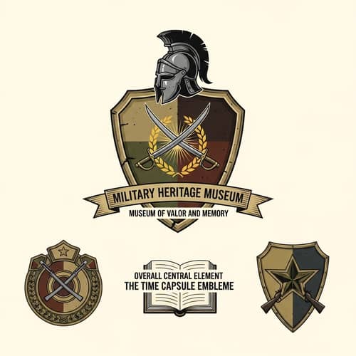 Military Memorabilia Museum Logo - Historical Essence Design