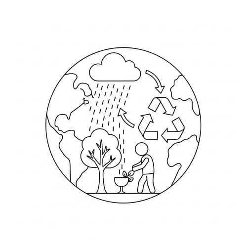 Nature Harmony Doodle | Nurturing, Sustainability, Conservation