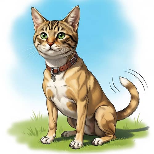 Cat with Dog Body Hybrid - Intriguing Feline and Canine Mix