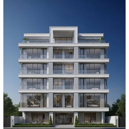 Modern Four-Storey Building | Architectural Elegance