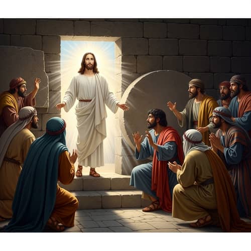 Miraculous Biblical Art: Jesus Resurrection Scene Revelation