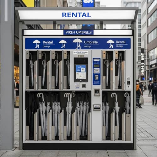 Electronic Umbrella Rental Station - Borrow Conveniently
