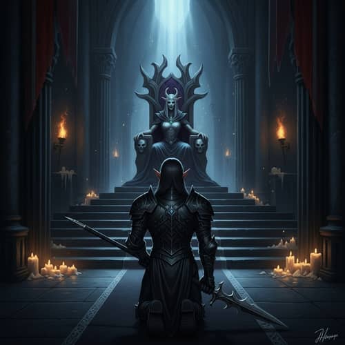 Elven Knight and Undead Queen: A Dark Fantasy Tale