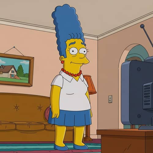 Homer Simpson with the body of a woman

