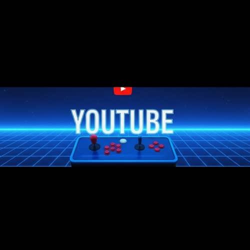 Retro Neon Banner for YouTube - Nostalgic Arcade Style