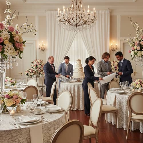 Elegant Wedding Planning Scenario with Floral Arrangements