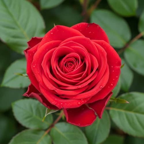 Luxurious Deep Red Rose in Full Bloom | Elegant Floral Beauty
