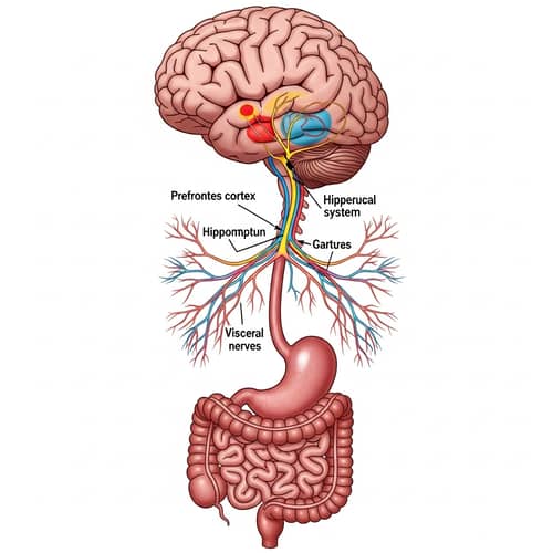 Gut-Brain Axis Detailed Illustration for Neuroscience Understanding