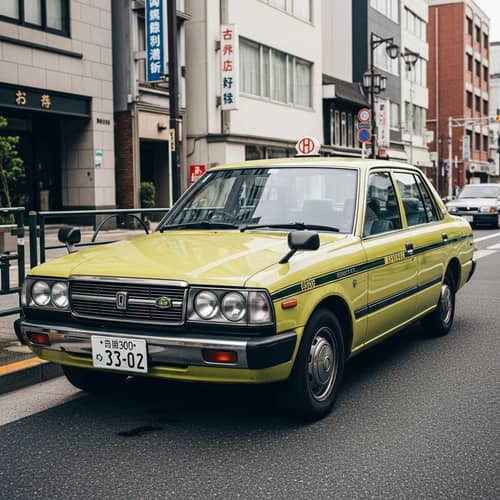 Vintage 70s Japan 2800SGL Taxi in Classic Charm
