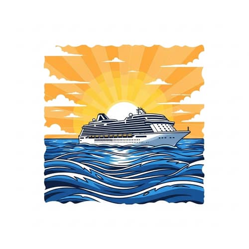 Vibrant Cruise Ship T-Shirt Design for Adventure & Relaxation