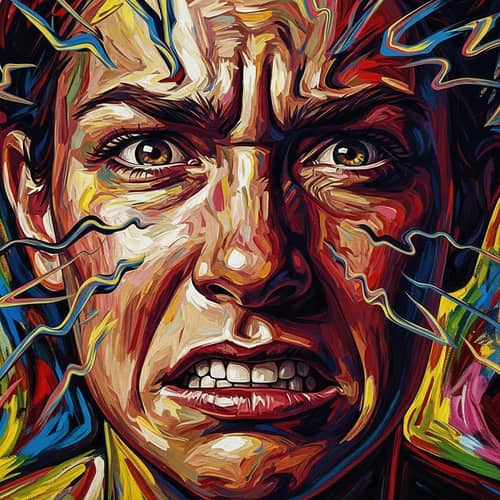 Dynamic Expressionism Art | Abstract Image of Stress Expression