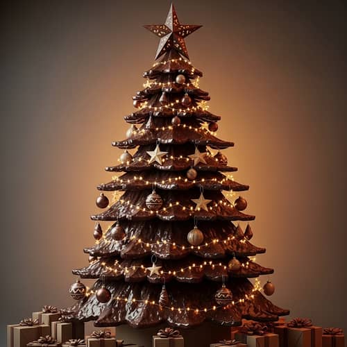 Chocolate Christmas Tree Decor: Festive Sweet Delight