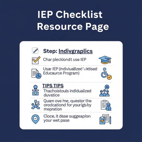 IEP Checklist Resource Page - Clear Steps & Helpful Tips
