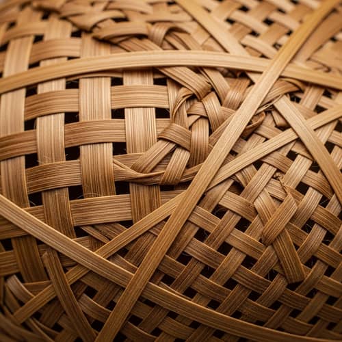 Traditional Chinese Bamboo Weaving Art: Rich Textured Craftsmanship