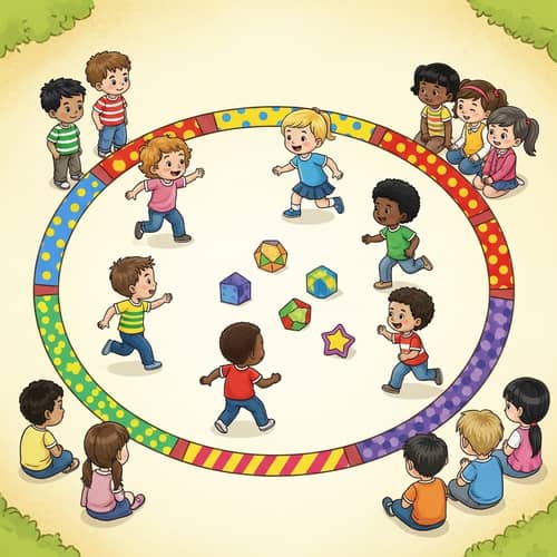 Inclusive and Playful Scene Encouraging Healthy Boundaries
