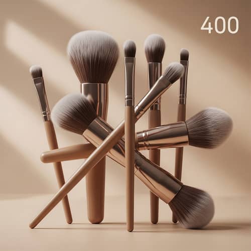 Professional Makeup Brushes in Neutral Colors | Diverse Sizes & Shapes
