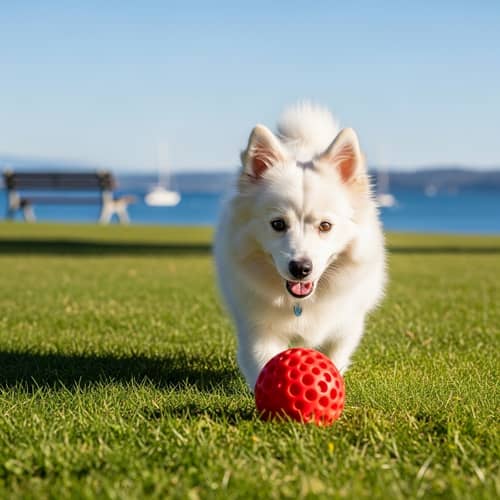 Charming Icelandic Sheepdog Playing in the Sun