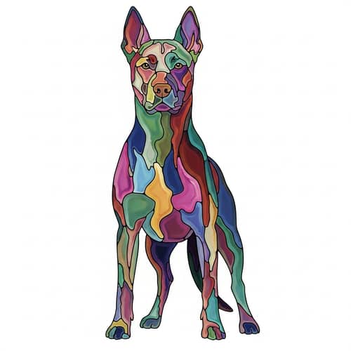Abstract Dog Art: Vibrant and Expressive Canine Imagery