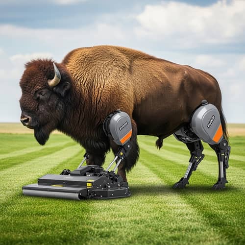 Organic Meets Mechanical: Majestic Bison Mower Hybrid