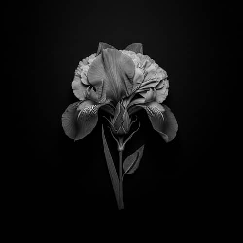 Unique Macro Photography of Iris, Carnation, and Rose Flower Chimera
