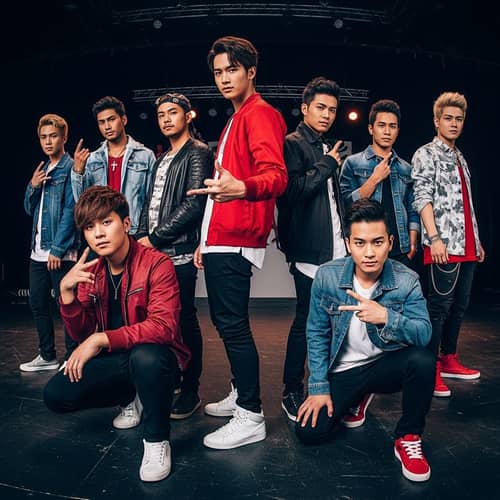Dynamic K-Pop Group BTS: Captivating Portrait