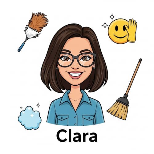 Meet Clara: Expert Blogger on Housekeeping Tips | Cartoon Style