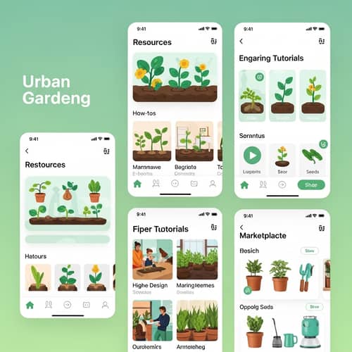 Urban Gardening App - User-Friendly & Interactive Interface