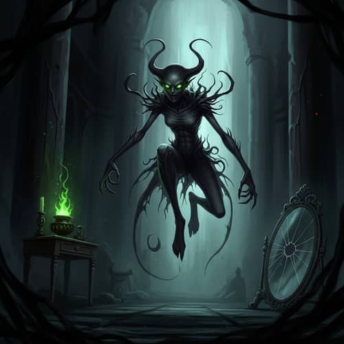 Envy's Embrace: Dark Fantasy Art Displaying the Power of Longing and Bitterness