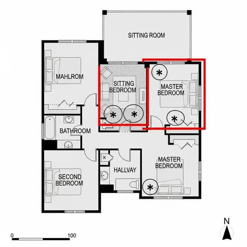 Detailed Schematic for Residential House | Crime Scene Investigation