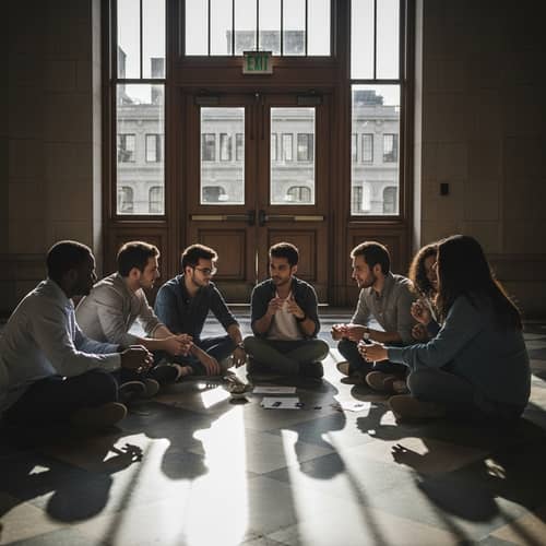 Diverse Group Playing Mafia at State University