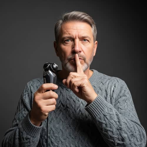 Intriguing Artistic Scene of a Middle-Aged Caucasian Male