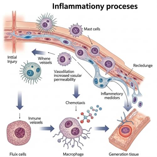 Inflammatory Processes & Phlogogenic Mechanisms Illustration