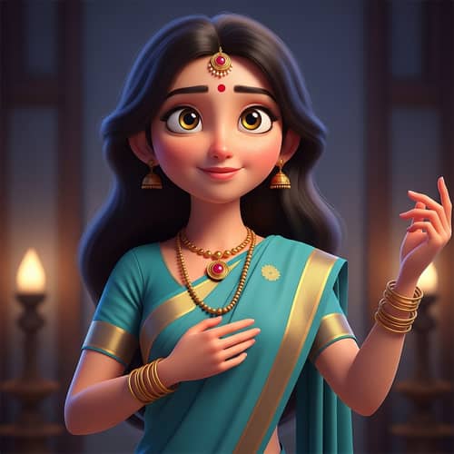 Beautiful Indian Girl in Traditional Saree | 8K, Realistic Animation