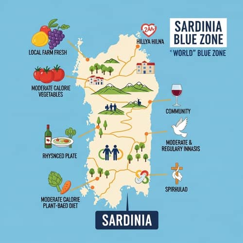 Sardinia Blue Zone Lifestyle: Longevity Factors Illustrated