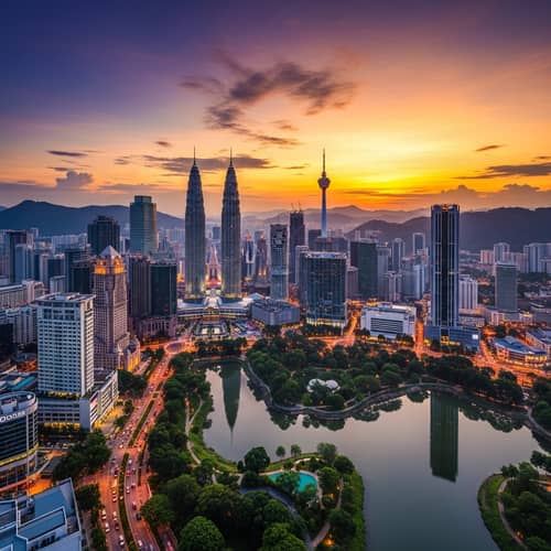 Stunning Kuala Lumpur Cityscape at Sunset - Facebook Cover Photo