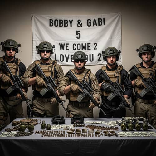 Realistic Special Ops Team Photo with AR-15 Rifles