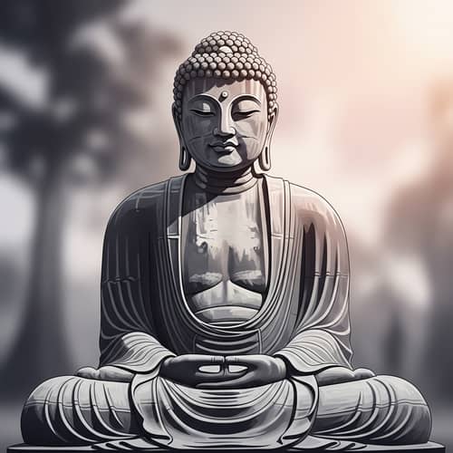 Abstract Buddha Statue | Peaceful Meditation Art