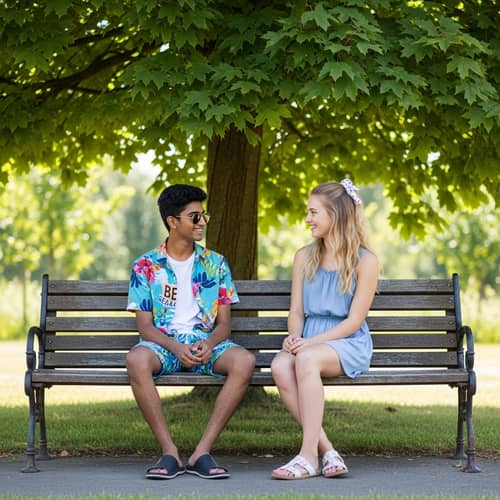 Trendy Summer Outfit Friendship in the Park