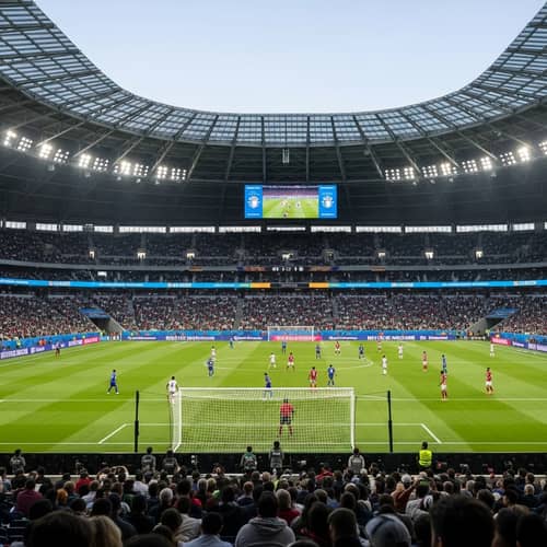 Diverse Sporting Excitement at Grand Stadium | Multicultural Scene
