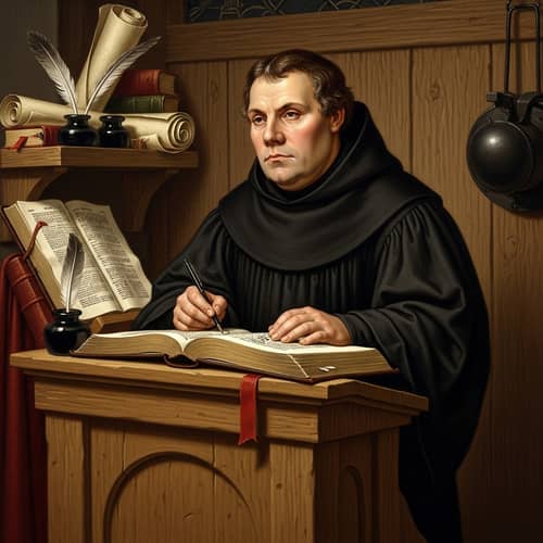 Martin Luther | Protestant Reformation Figure in Rustic Setting