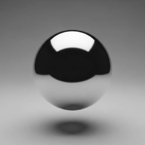 Perfect Sphere: Symmetrical, Shiny Object Floating in Mid-Air