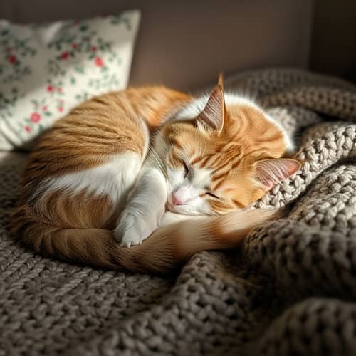Cute Cat Cuddling Position - Adorable Feline Moments