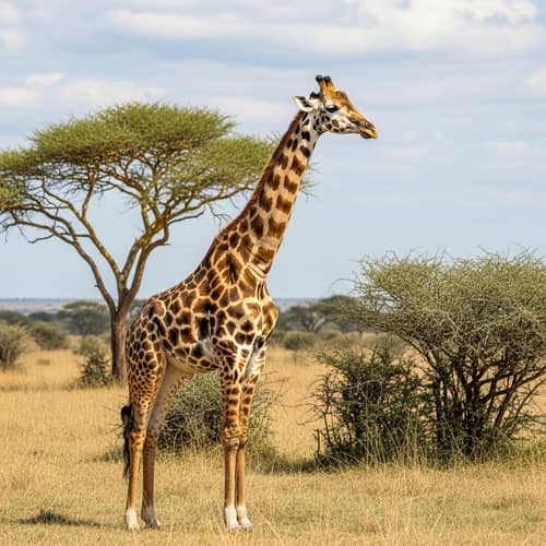 African Safari: Majestic Giraffe in Natural Habitat