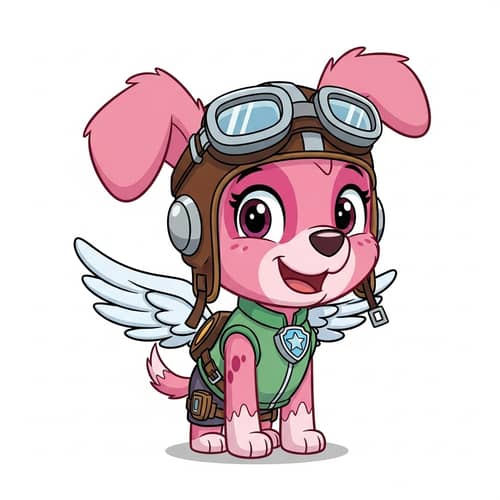 Paw Patrol Skye: Cute Pink Canine Cartoon Character