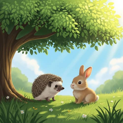 Adorable Hedgehog and Rabbit Friendship in Meadow | Website