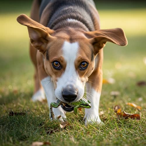 Dog Eating a Frog: Nature's Unexpected Encounter