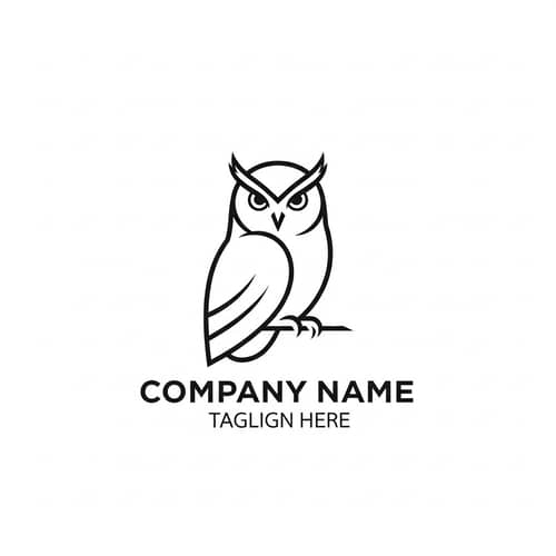 Sleek Owl Logo Design | Simple Vector Art Style