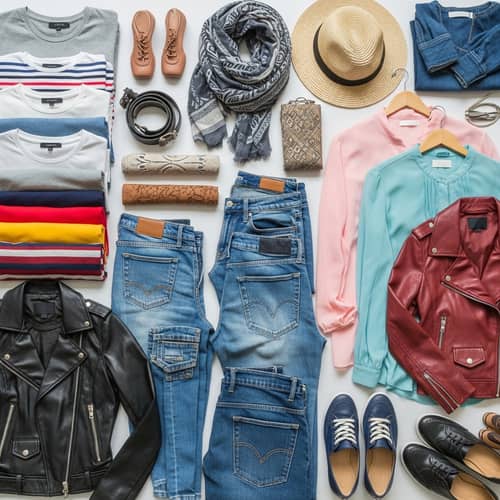 Colorful Cotton T-Shirts, Denim Jeans, Chiffon Blouses & Leather Jackets | Fashion Essentials