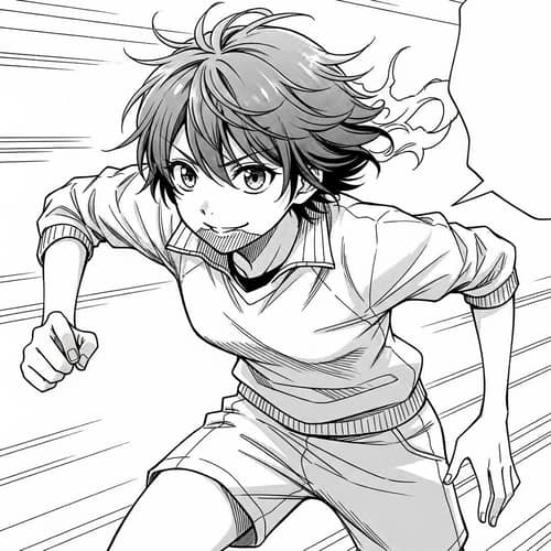High School Athletic Club Anime Illustration